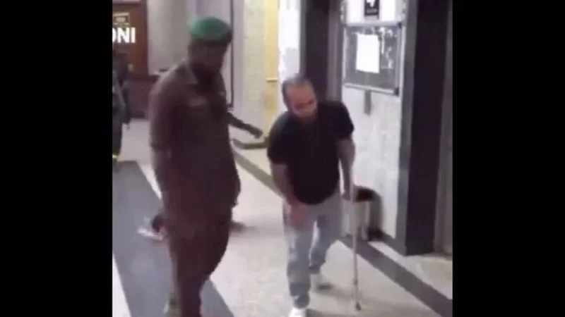 Binance Head of Financial Crime Compliance Tigran Gambaryan pictured struggling to walk in Nigerian prison X/c2p6